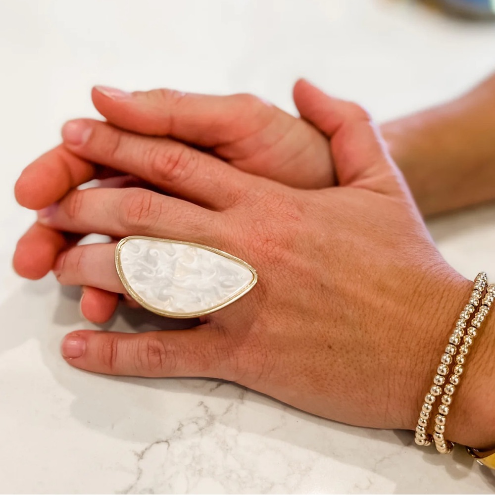 NWT Statement Resin Adjustable Ring